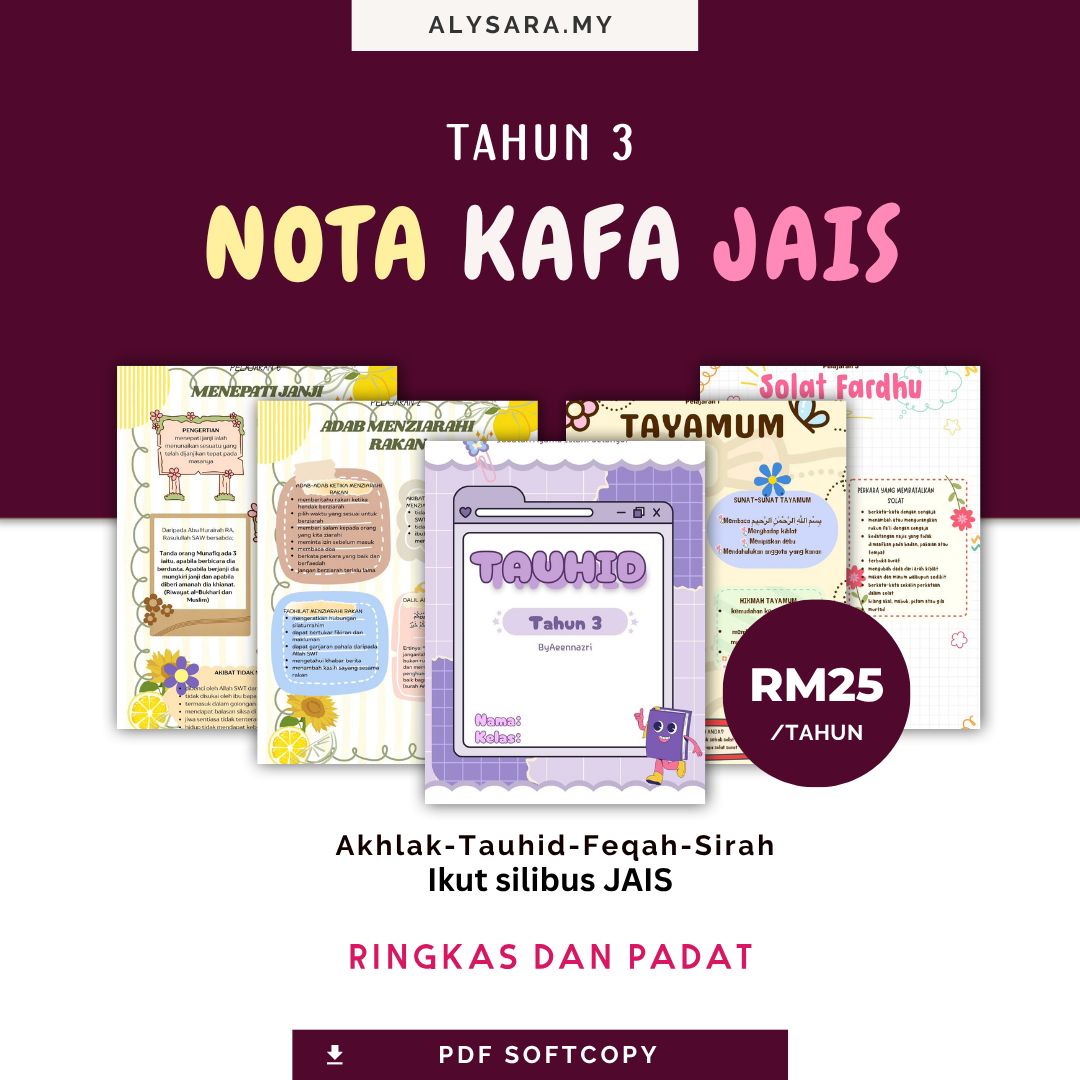 Nota Tahun 3 (Akhlak, Tauhid, Feqah, Sirah)